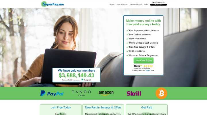 Superpay.me best survey sites for Amazon gift cards