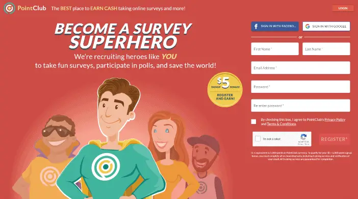PointClub image- Best Survey Sites With Sign Up Bonuses