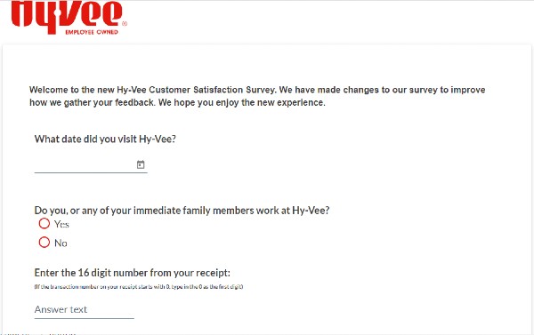 Hy Vee Survey Step1 - Surveystor