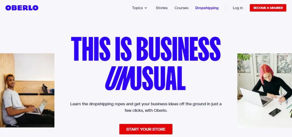 Oberlo image - make money with dropshipping
