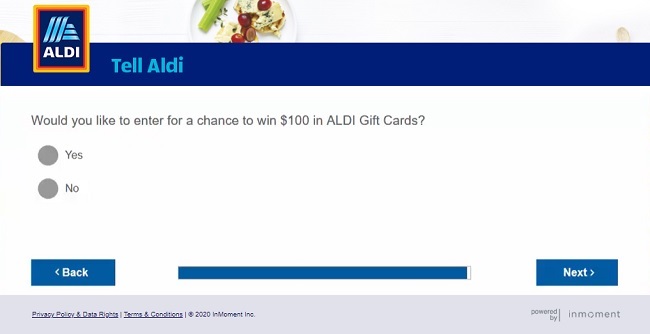 Aldi survey step 5