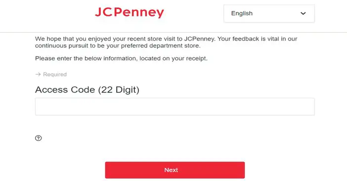 JCPenny Feedback Survey - Surveystor