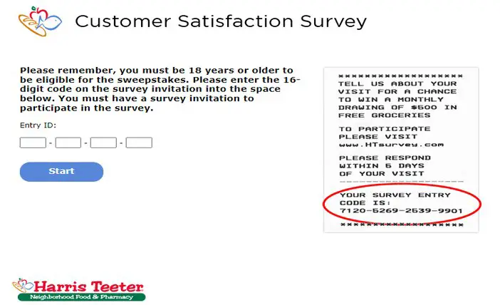 Harris Teeter Guest Satisfaction Survey - Surveystor