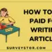 HOW TO GET PAID FOR WRITING ARTICLES -Surveystor